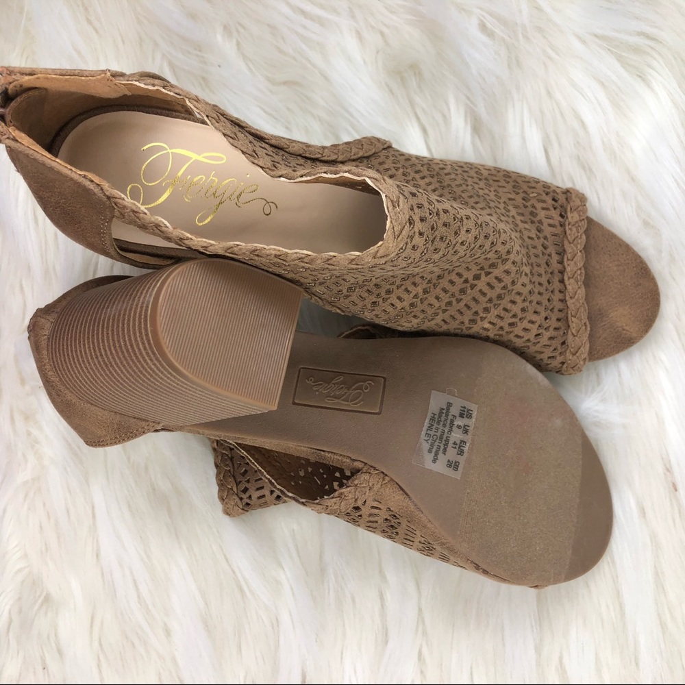 Women’s Fergie Henley Tan Heel Wedge Heels 10 & 11 - Picture 9 of 10
